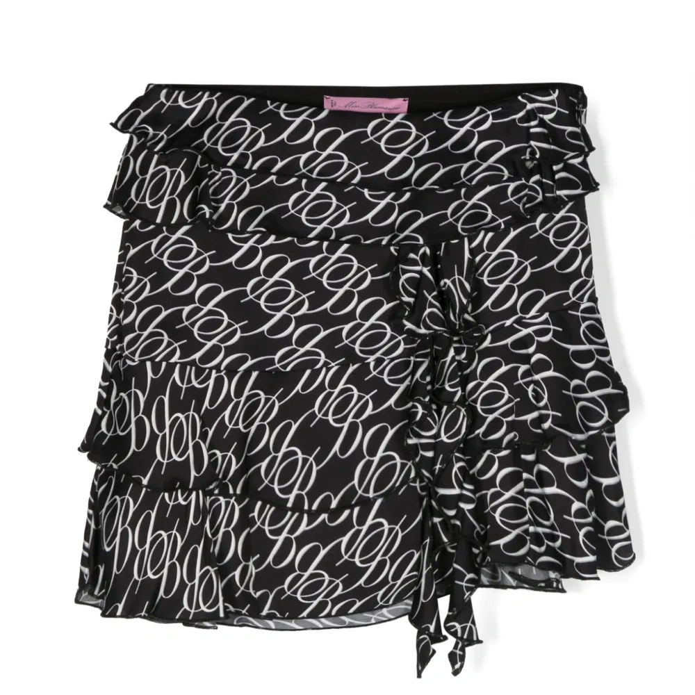 Ярусная мини-юбка с монограммой