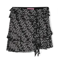 Ярусная мини-юбка с монограммой