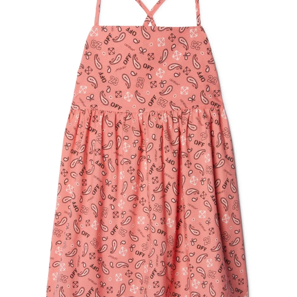 Платье с перекрестными бретелями и принтом