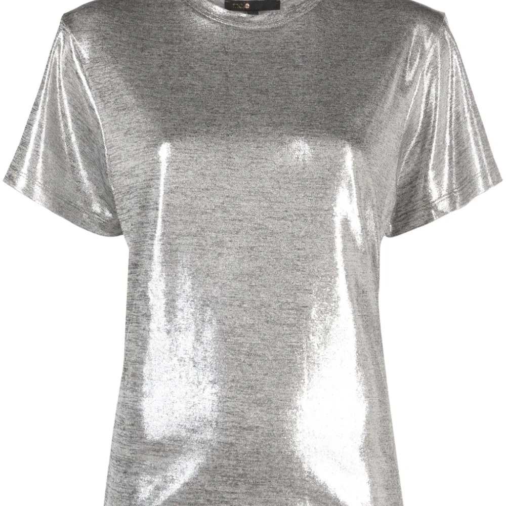 Меланжевая футболка с люрексом