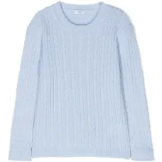 Джемпер из шерсти мериноса фактурной вязки