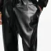 Брюки из искусственной кожи с эластичным поясом