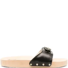 Шлепанцы Pescura на деревянной подошве