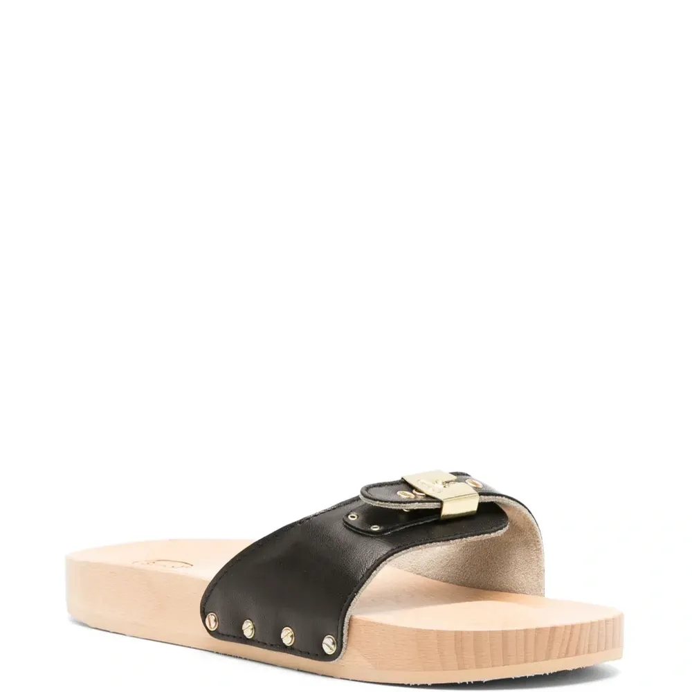 Шлепанцы Pescura на деревянной подошве