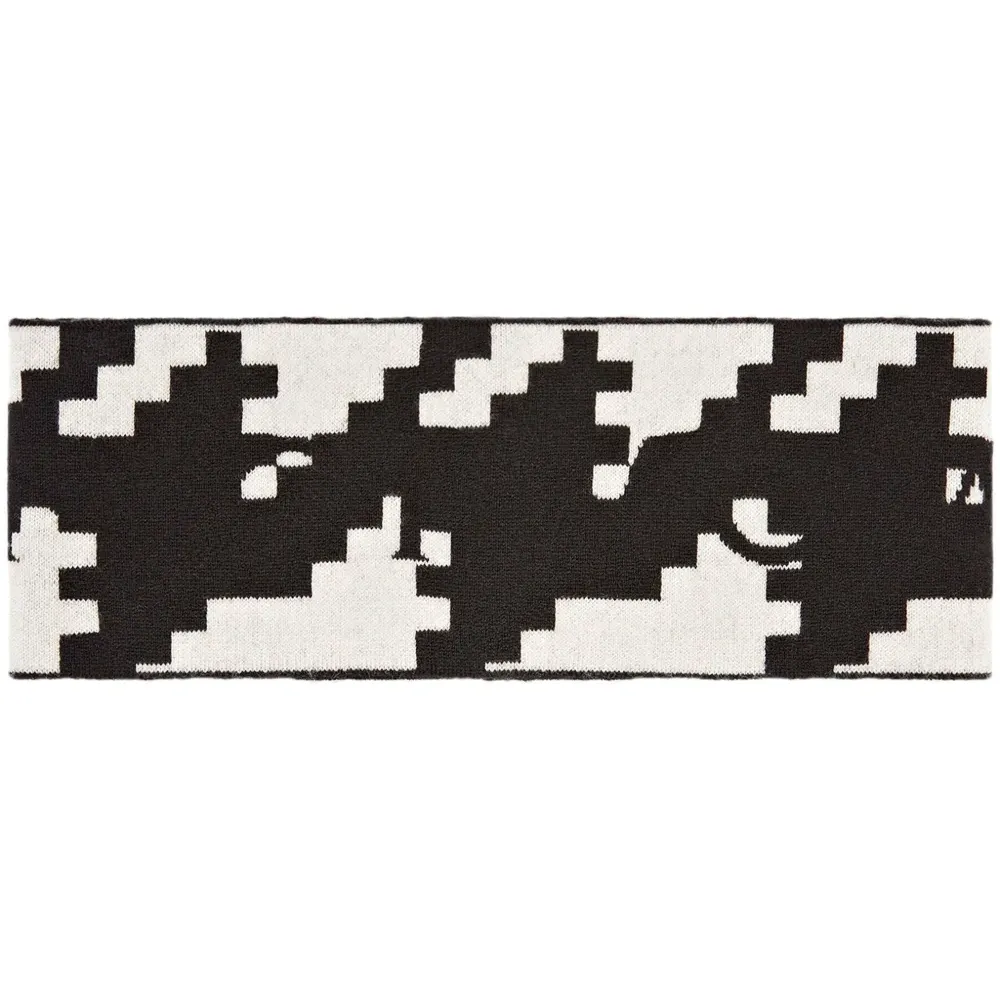 Повязка на голову в ломаную клетку с логотипом