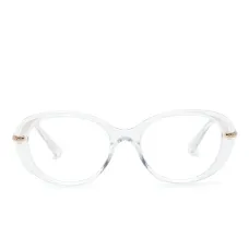 Очки в прозрачной оправе с кристаллами