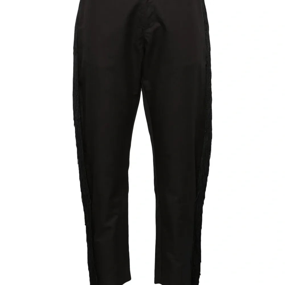 Брюки прямого кроя с бахромой