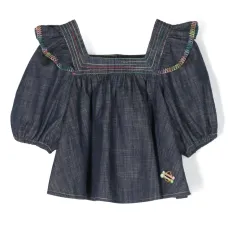 Джинсовая блузка Alight с оборками