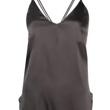 Шелковый топ на тонких бретелях