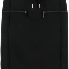 Платье мини с кулиской и нашивкой-логотипом