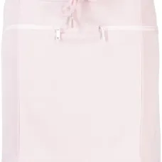 Мини-юбка с нашивкой-логотипом и кулиской