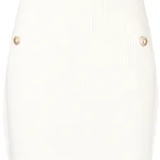 Юбка в рубчик с завышенной талией