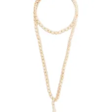 Колье в технике кроше с кисточками