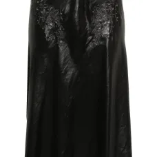 Юбка средней посадки с цветочной вышивкой