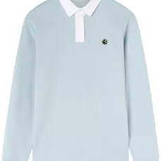 Толстовка с воротником поло и логотипом