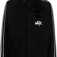 Полосатый бомбер с логотипом