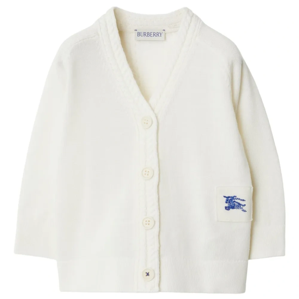 Кардиган с V-образным вырезом и вышитым логотипом