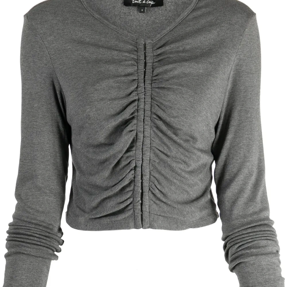 Укороченный кардиган со сборками