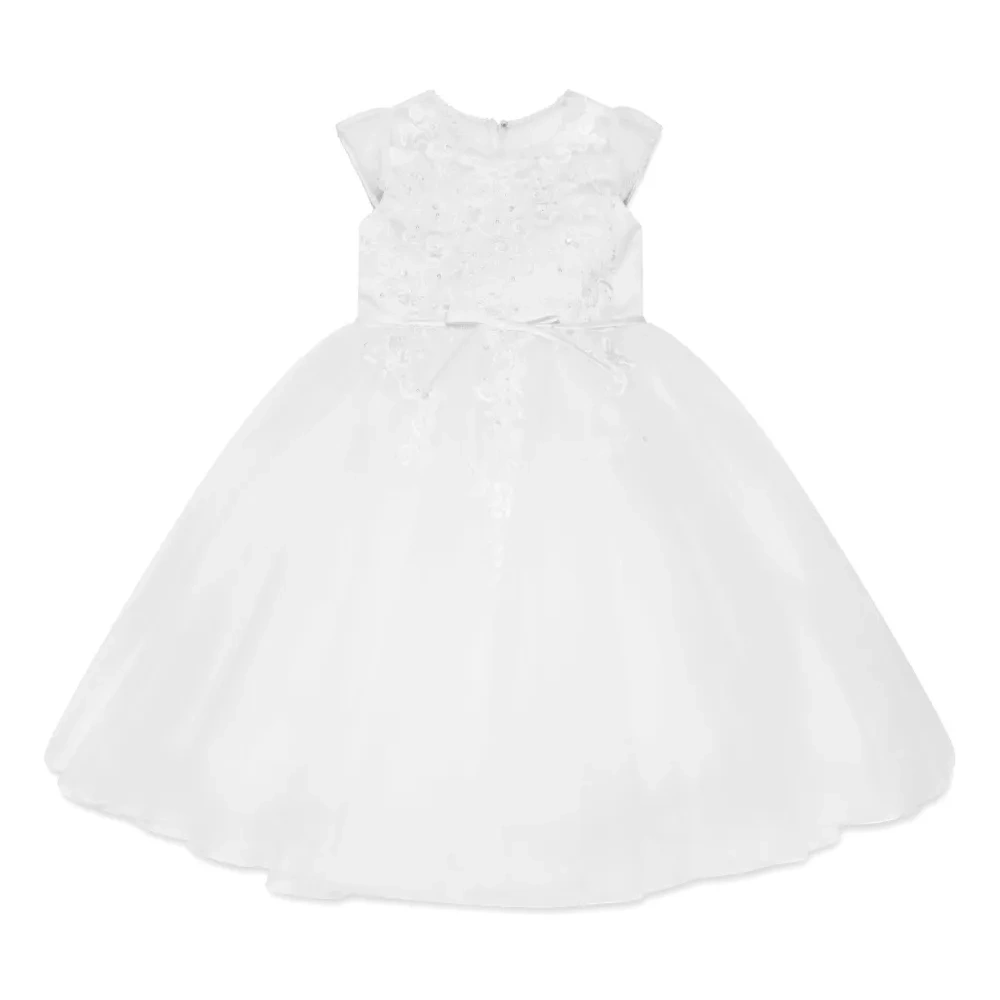 Платье с цветочной вышивкой