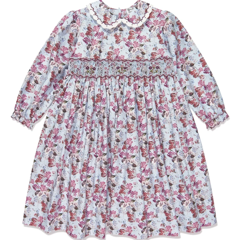 Платье мини со сборками и цветочным принтом