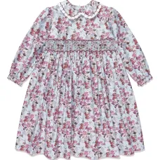 Платье мини со сборками и цветочным принтом