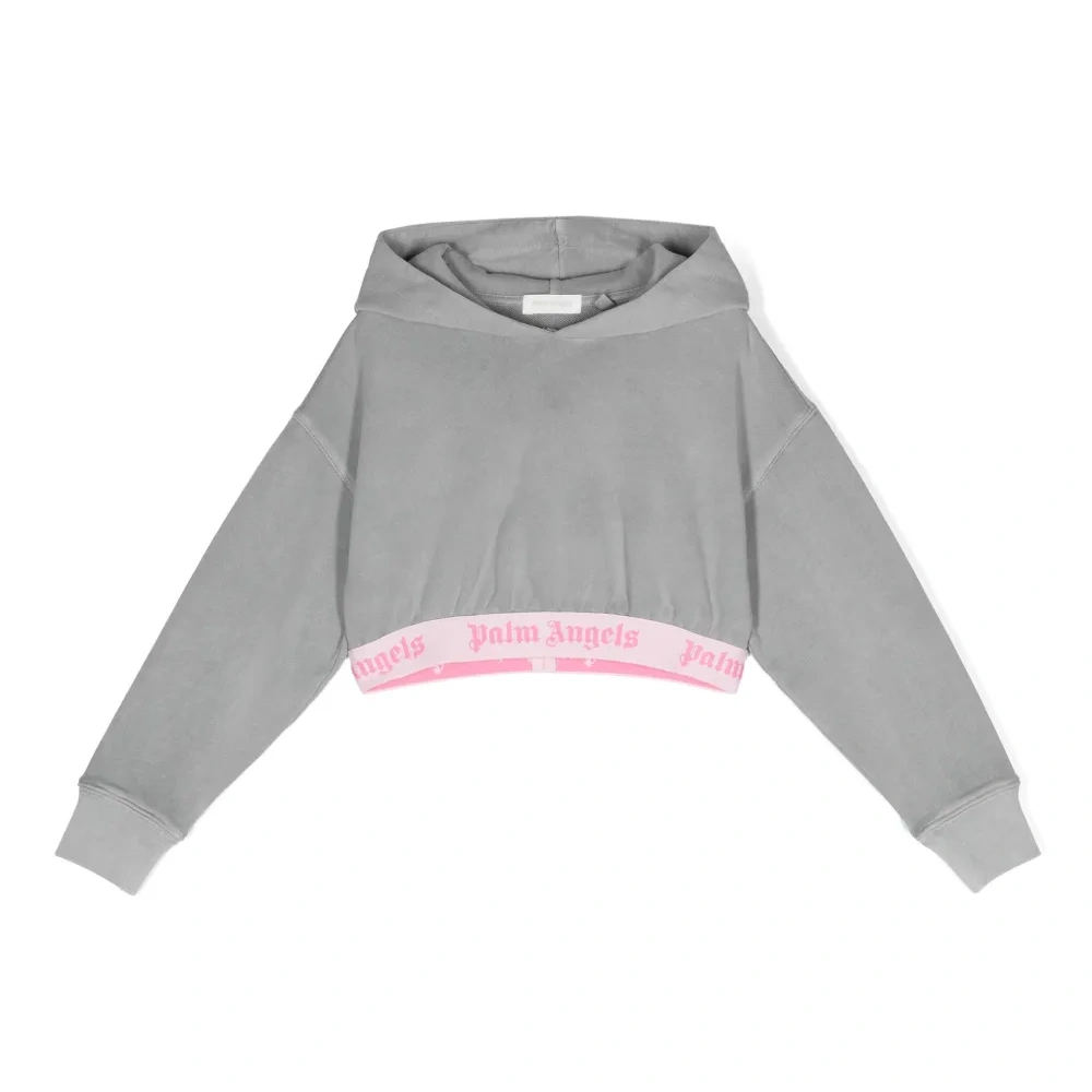 Укороченное худи с логотипом