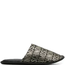 Комплект из жаккардовых тапочек и маски с люрексом