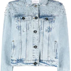 Джинсовая куртка с кристаллами