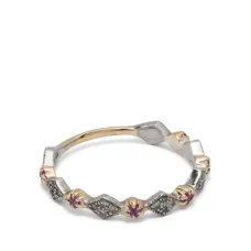 Серебряное кольцо Ava N°1 с бриллиантами и сапфирами