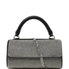 Мини-сумка White Crush с кристаллами