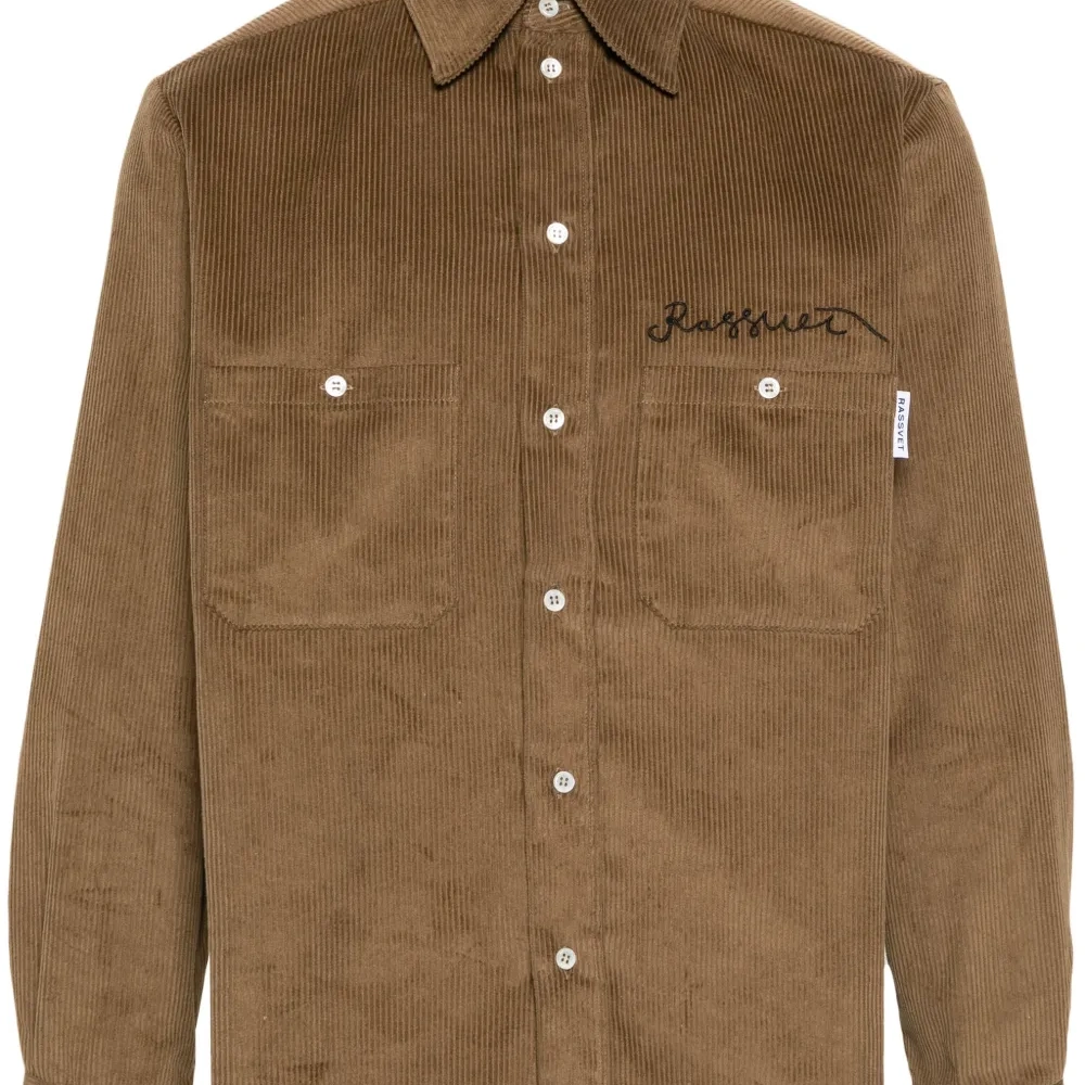 Вельветовая рубашка Lady Luck с вышитым логотипом