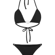 Бикини с треугольными чашками и логотипом Бикини с треугольными чашками и логотипом
