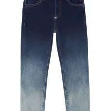 Прямые джинсы с эффектом градиента