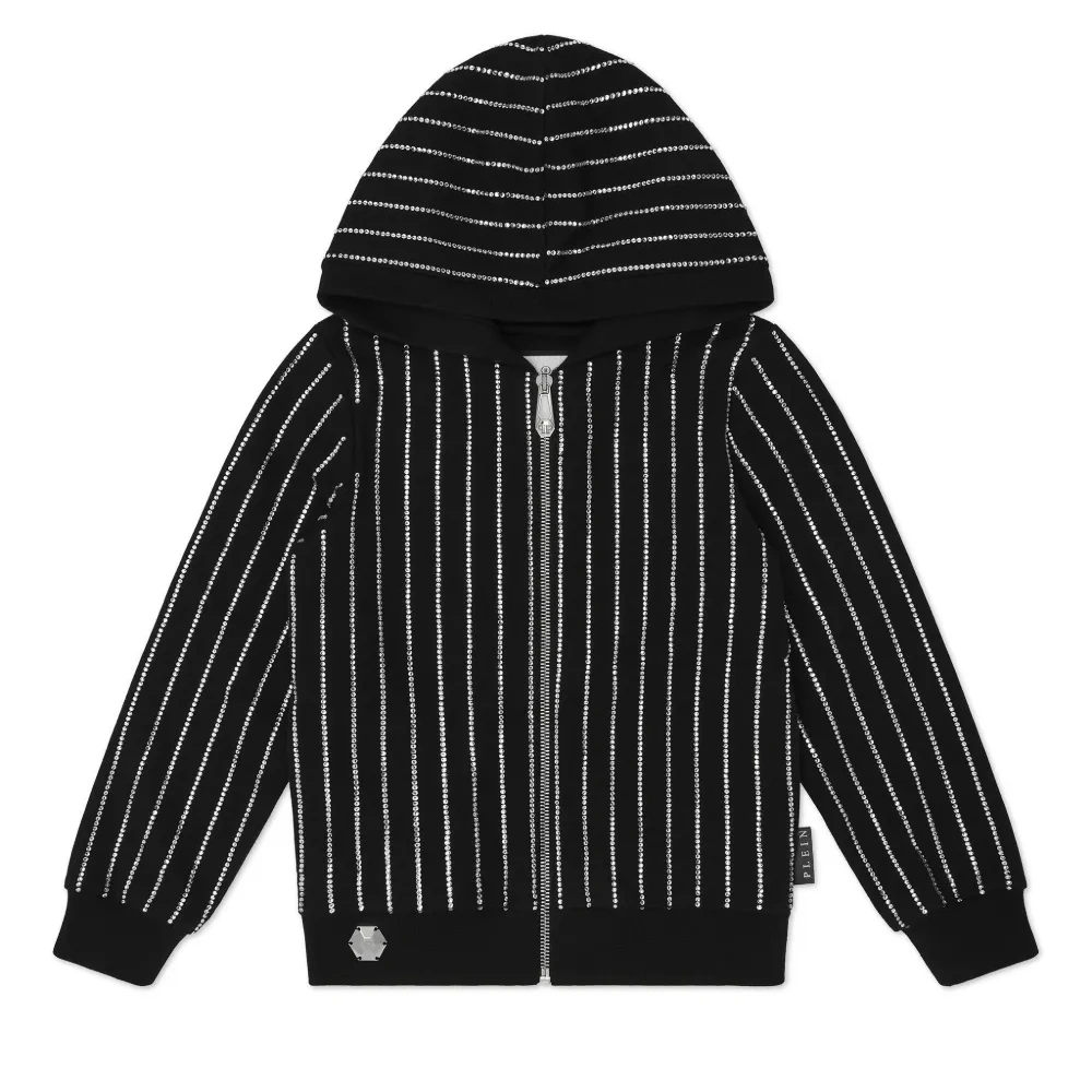 Худи на молнии с кристаллами