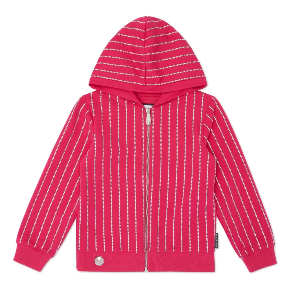 Худи на молнии с кристаллами