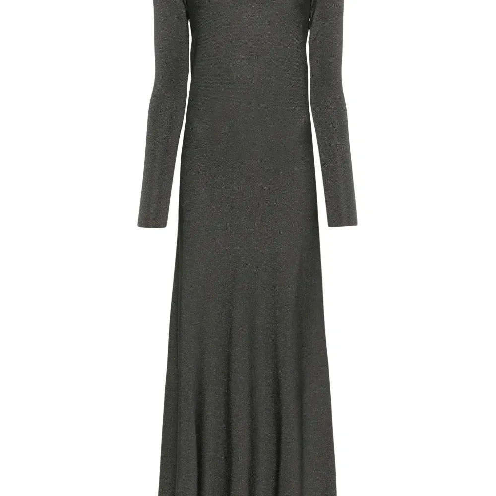 Расклешенное платье с люрексом