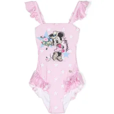 Купальник с открытой спиной и графичным принтом