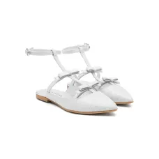 Балетки с бантом и блестками