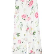 Широкие брюки с цветочным принтом