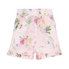 Шорты с оборками и цветочным принтом Шорты с оборками и цветочным принтом