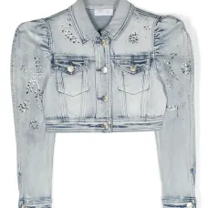 Джинсовая куртка с кристаллами