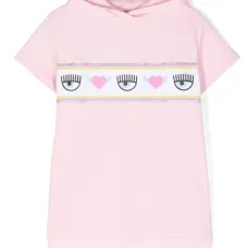 Платье с логотипом и капюшоном