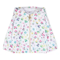 Куртка с капюшоном и цветочным принтом