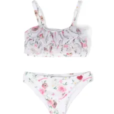 Бикини с оборками и цветочным принтом