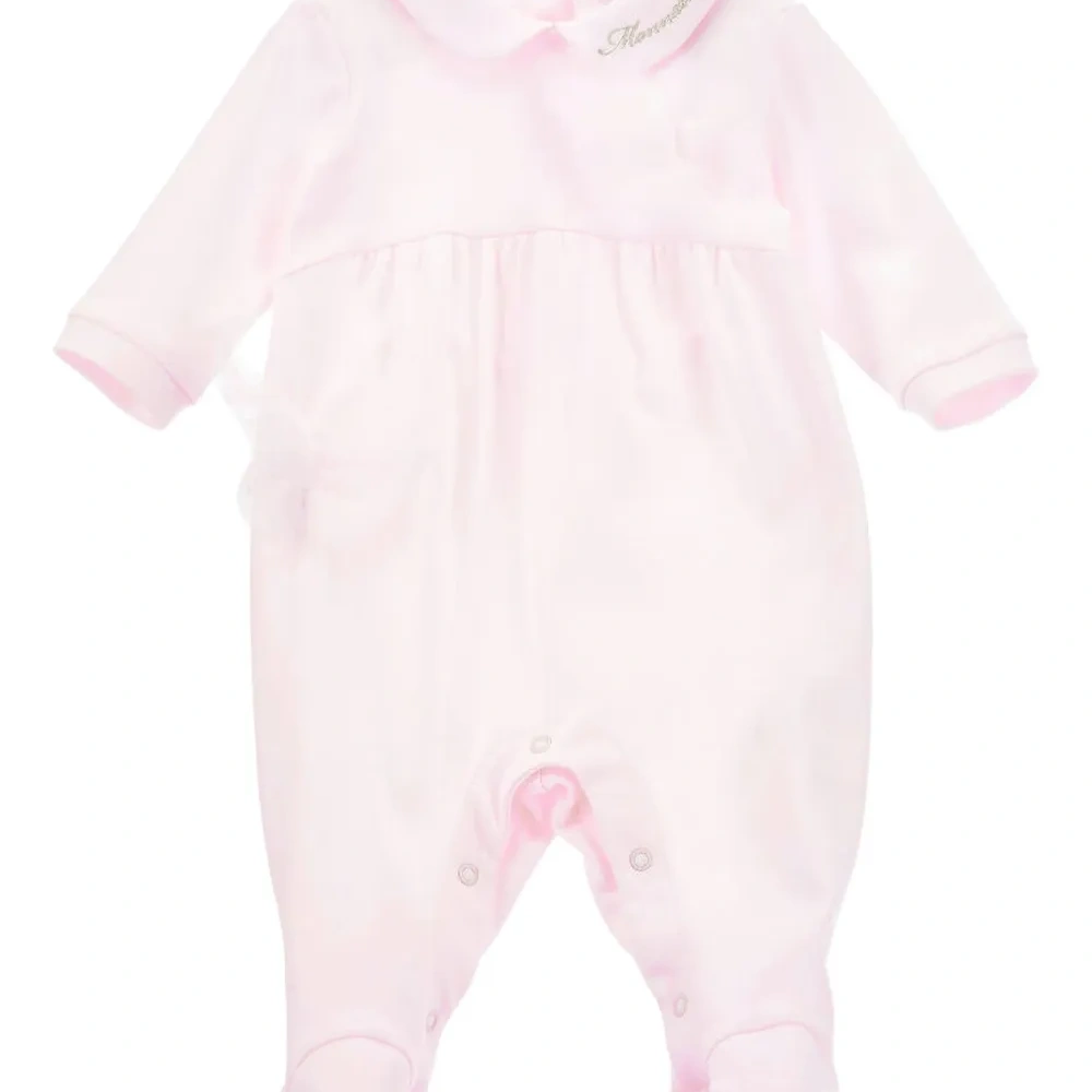 Комбинезон с воротником Питер Пэн и логотипом Комбинезон с воротником Питер Пэн и логотипом