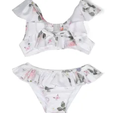 Бикини с оборками и цветочным принтом