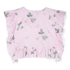 Укороченный топ с цветочным принтом