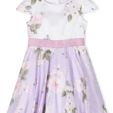 Расклешенное платье с цветочным принтом