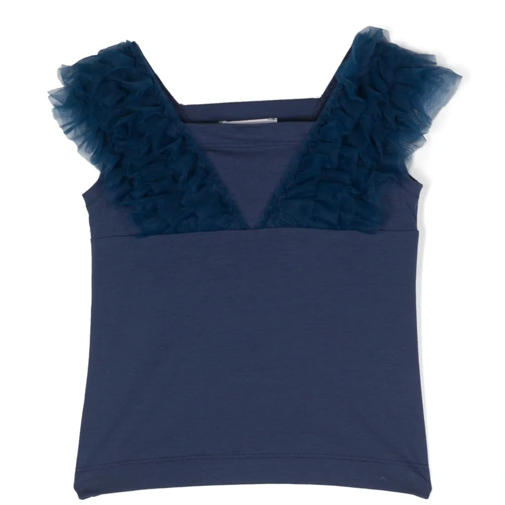 Топ со вставками из тюля