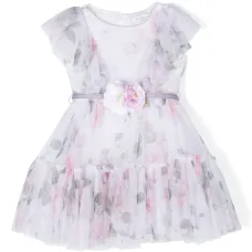 Ярусное платье из тюля с принтом Ярусное платье из тюля с принтом